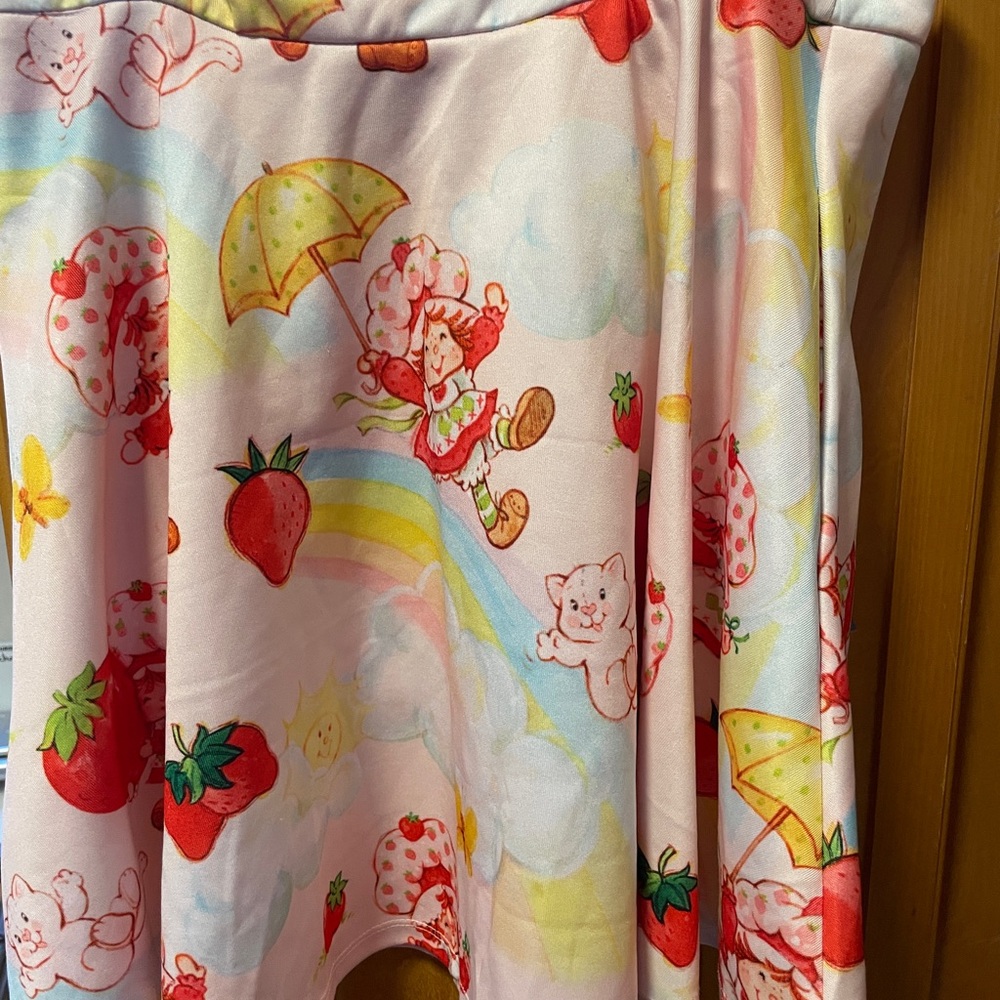 Hot Topic Strawberry Shortcake Suspender Skirt
